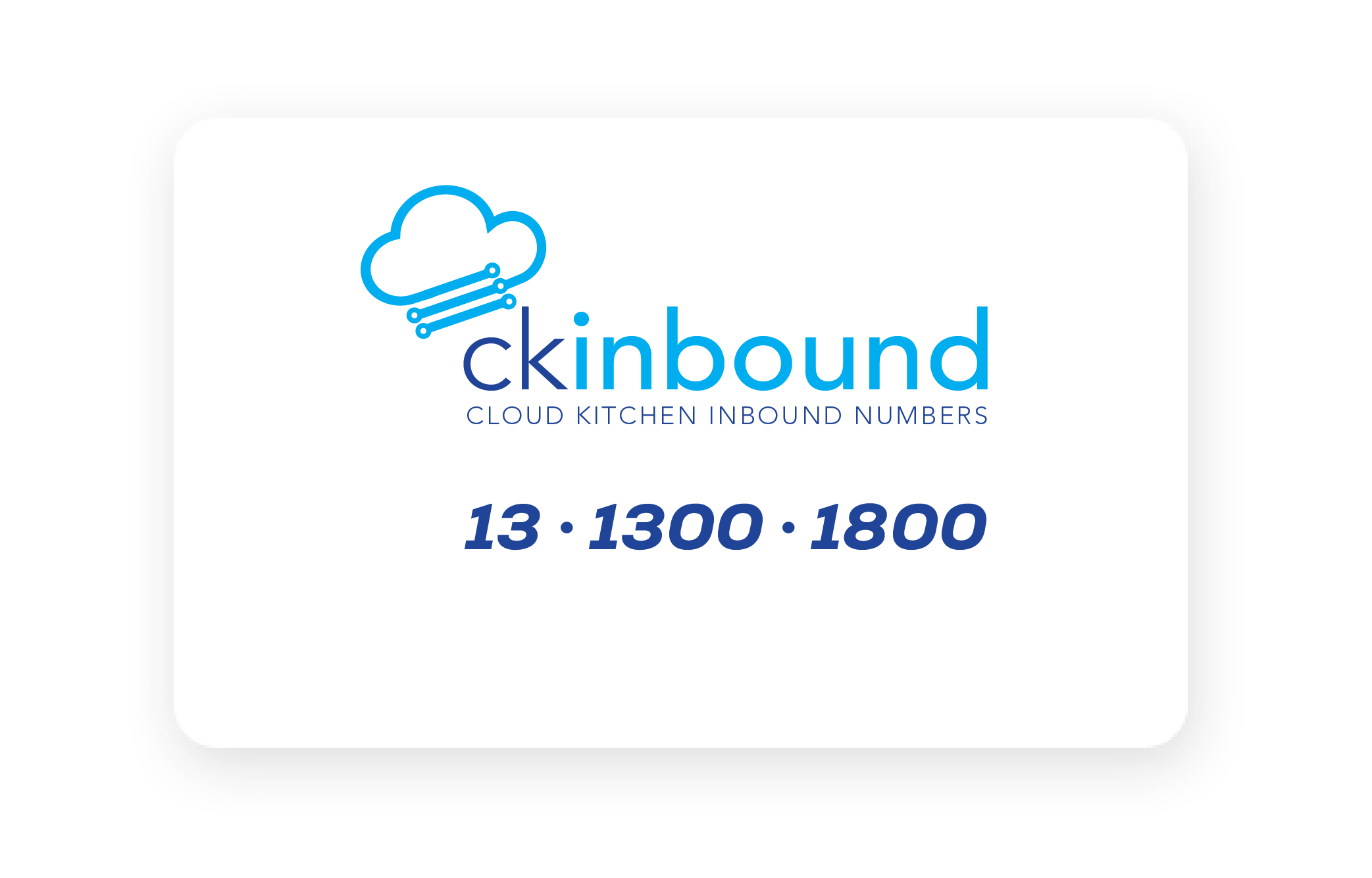 Cloud kitchen Inbound Numbers - 13 | 1300 | 1800